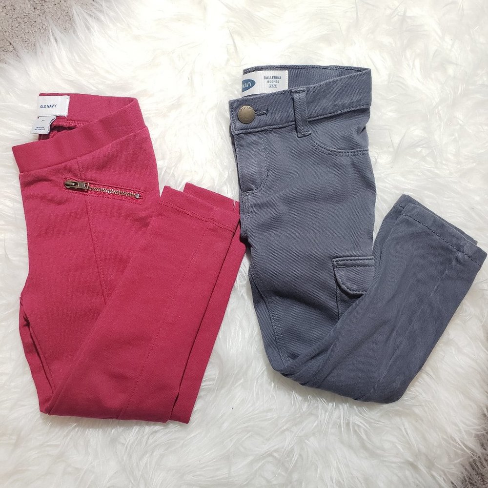 Old Navy Toddler Girl Jeggings Bundle of 2